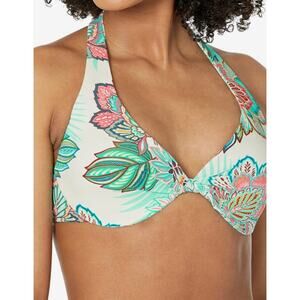 Coco Reef Tropical Lotus Verso Twist Reversible UW Bikini Top 32D 34D NWT